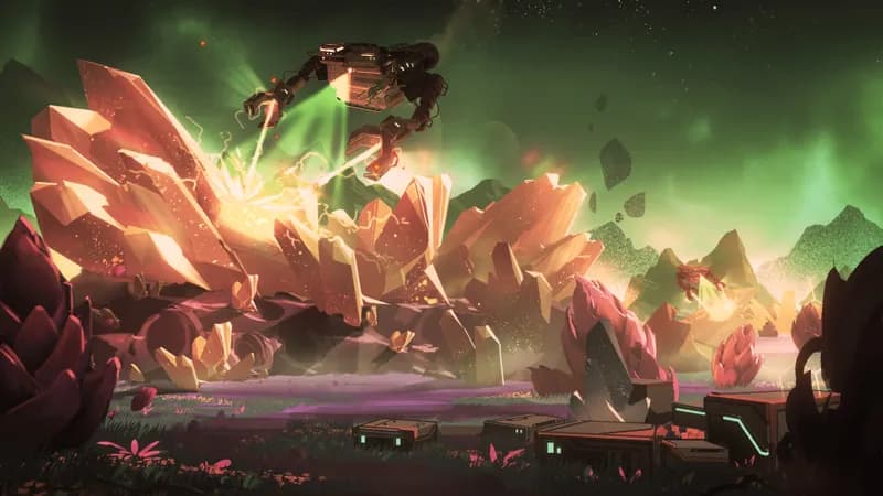 Crystal Mire Research Station map, Mining Robot variant thumbnail