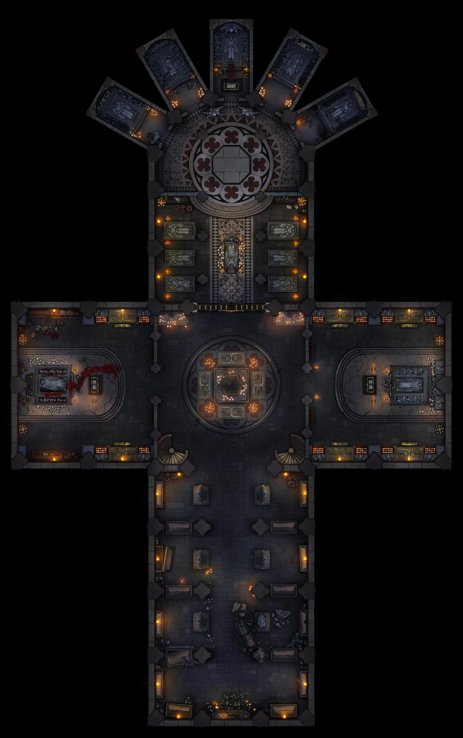 Grand Cathedral Crypt map, No Crystal Night variant thumbnail