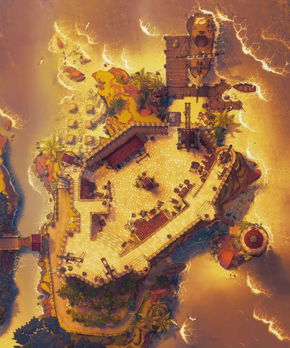 Templar Sea Fort map, Sunset variant thumbnail