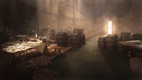 Thieves Guild Hideout map, Warehouse Day variant