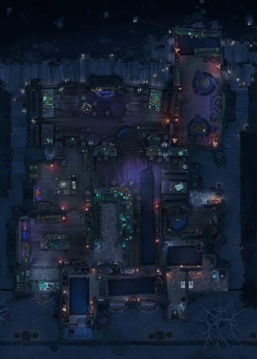 Haunted Dockside Tavern map, Haunted Dockside Tavern the Violet Respite variant thumbnail