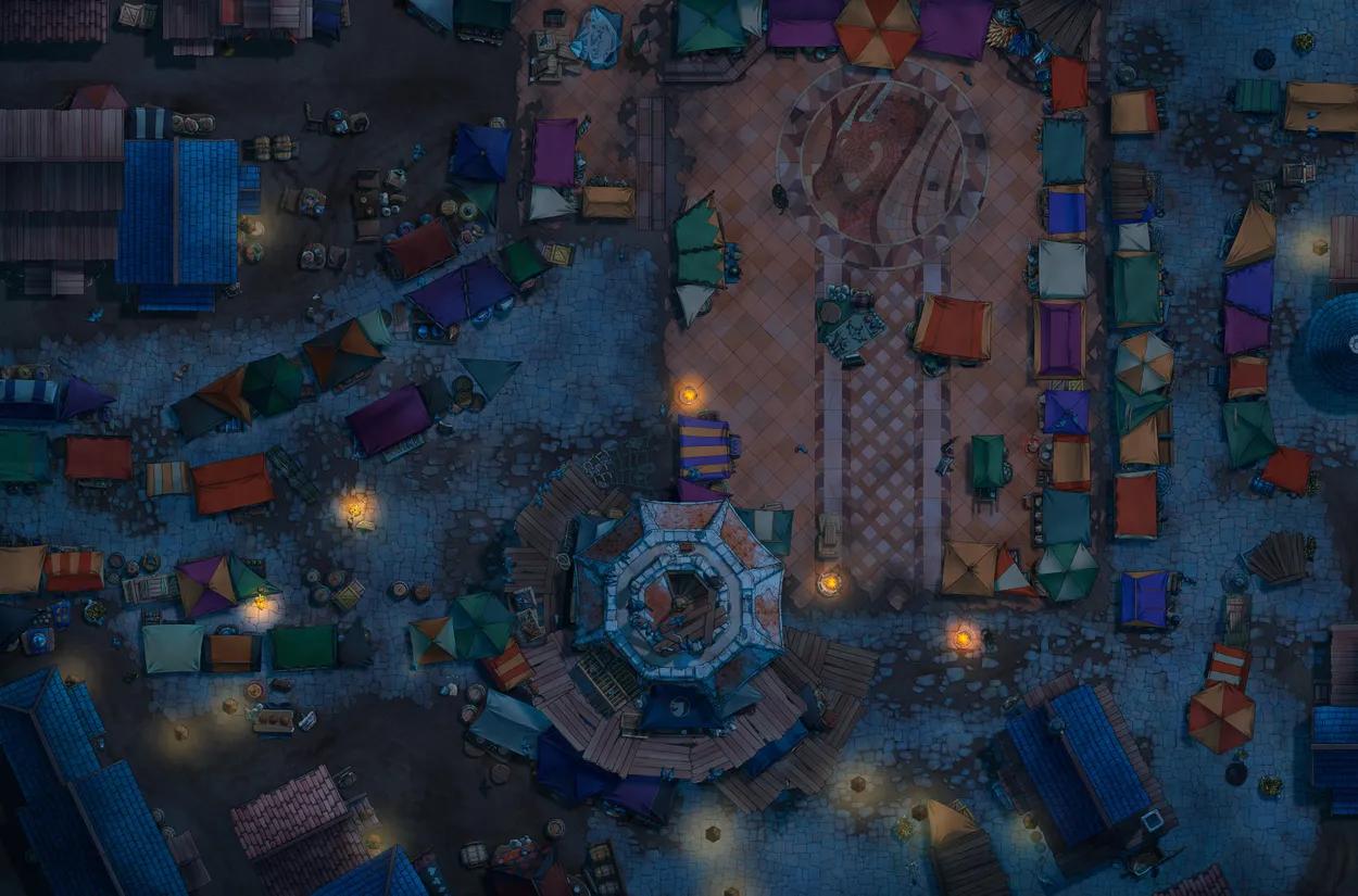 Black Market Streets map, Open Market Night variant thumbnail