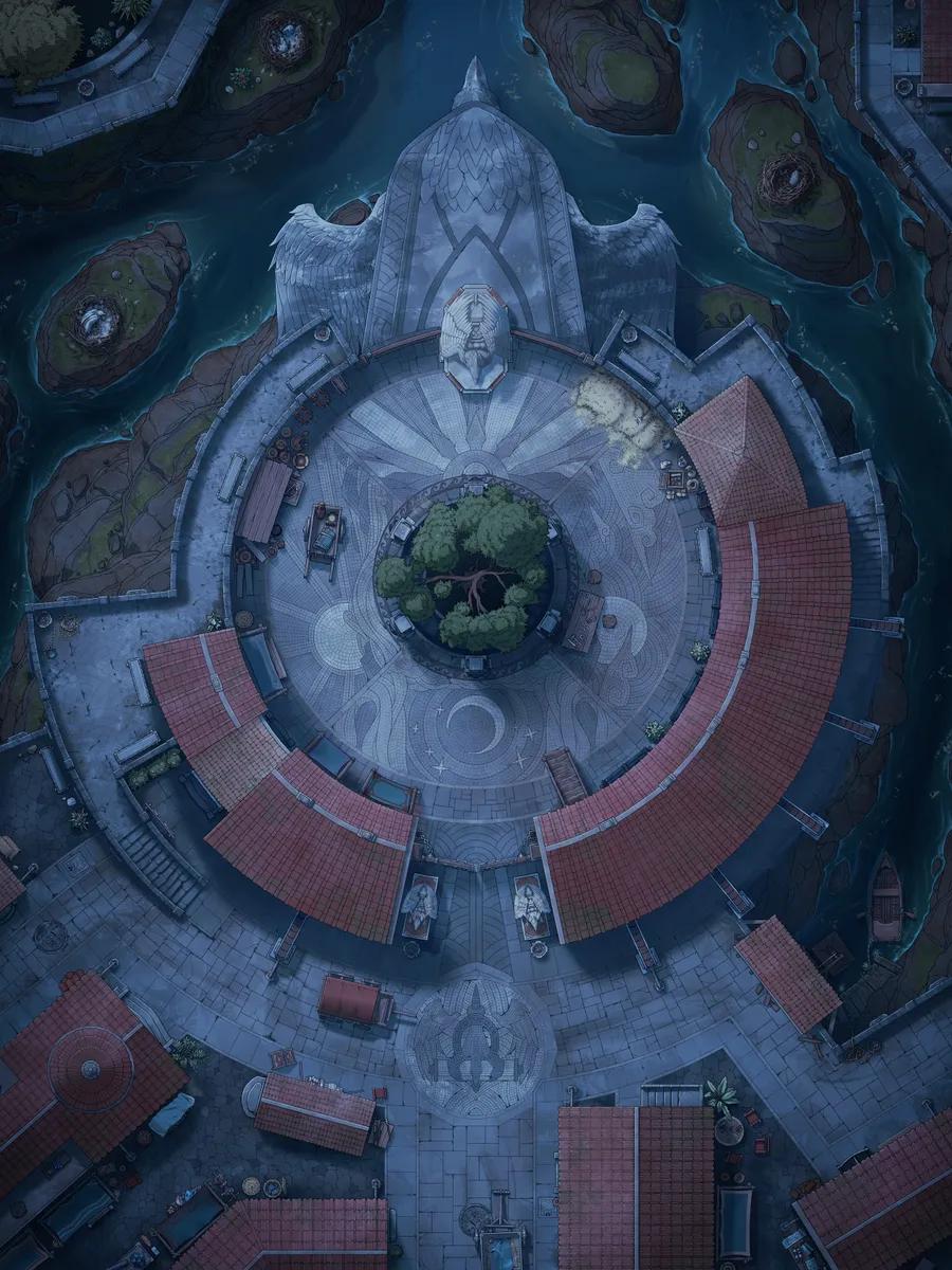 Hippogriff Postal Centre Exterior map, Dark variant thumbnail