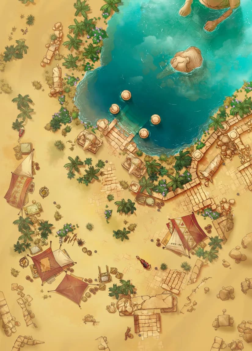 Oasis Expedition map, Open Desert Day variant thumbnail