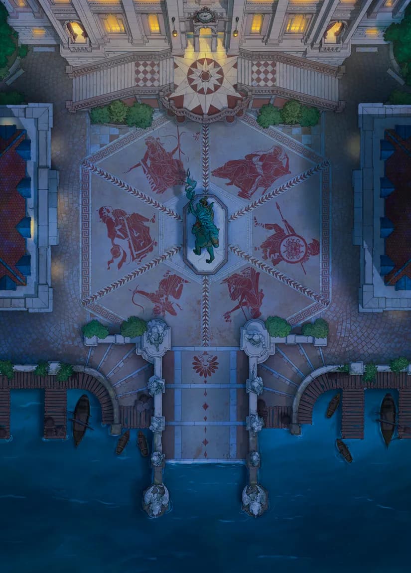 Grand Duke's Plaza map, Seaside Night variant thumbnail