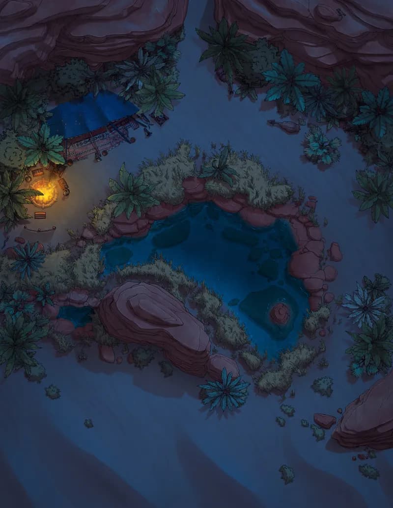 Verdant Oasis map, Original Night variant thumbnail