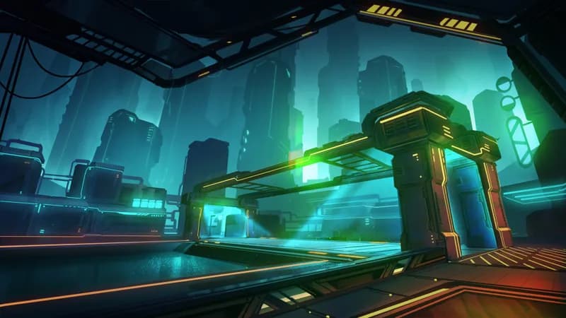 Cyberpunk Bridge map, No Rain variant thumbnail