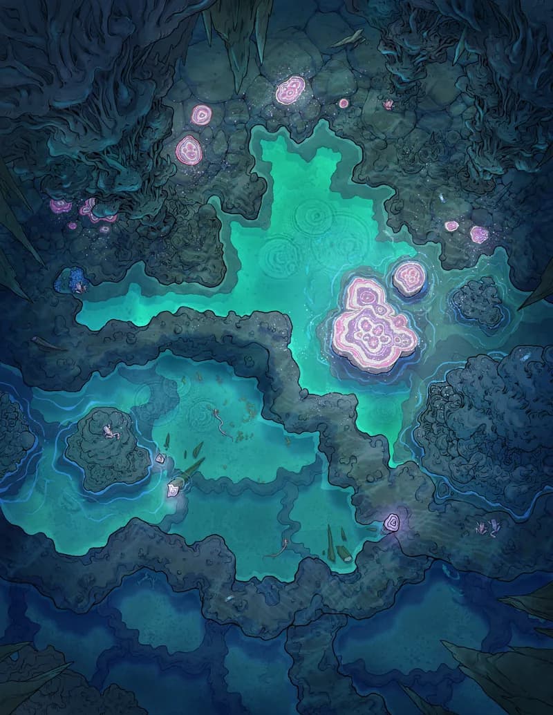 Healing Cave Spring map, Original Night variant thumbnail