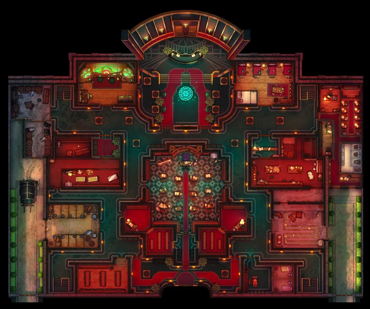 Wizard Bank Interior map, Floor B1 Alarm variant