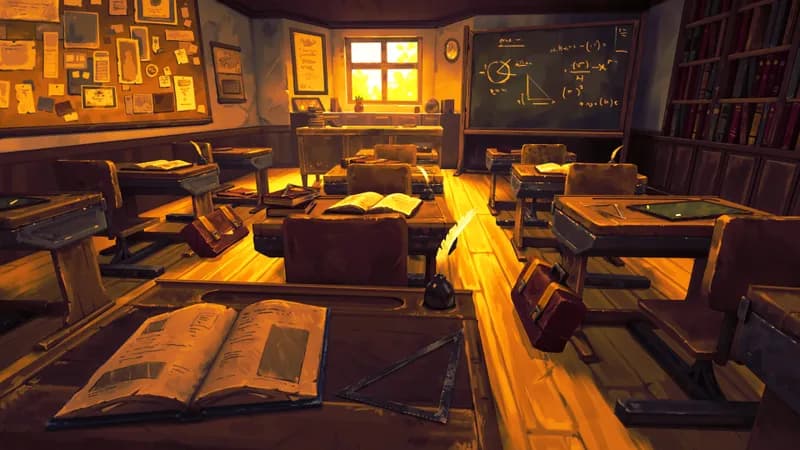 Quaint Village School map, Sunset variant thumbnail