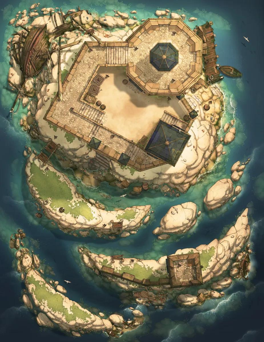 Tidal Isle Fort map, Abandoned variant thumbnail