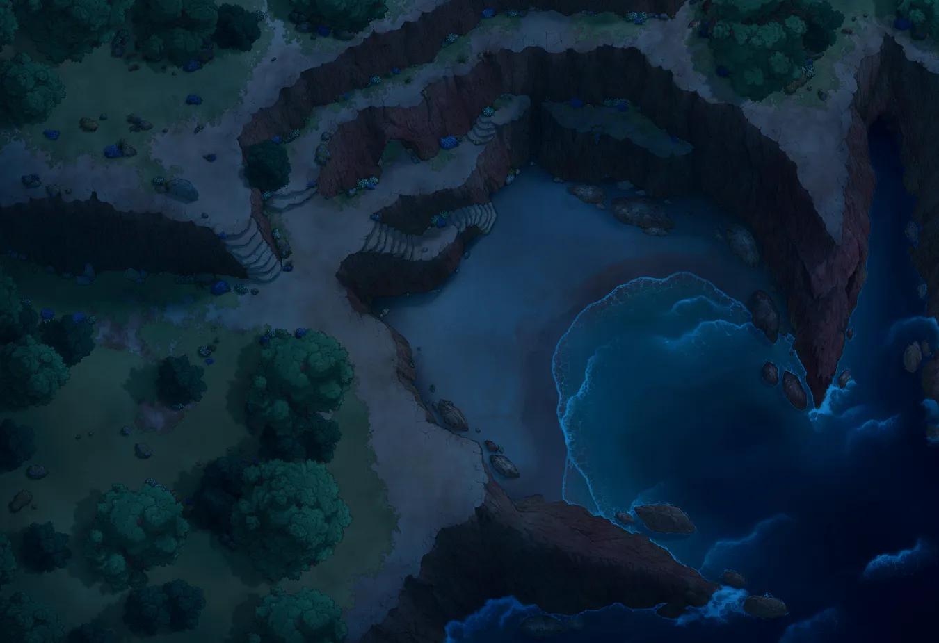 Secret Cove map, Natural Night variant thumbnail