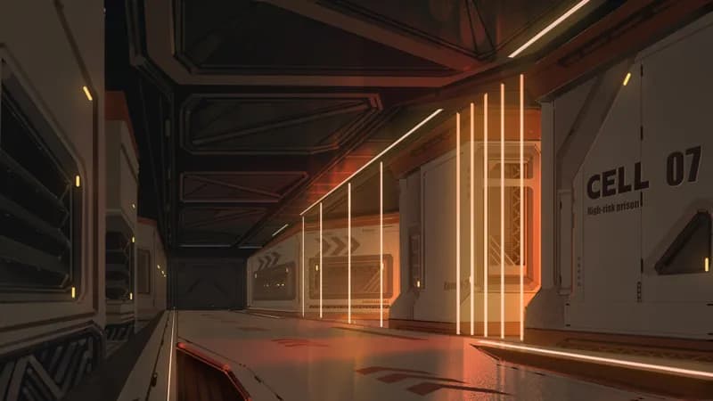 Odobenus Prison Ship Corridor map, Nightmode variant thumbnail