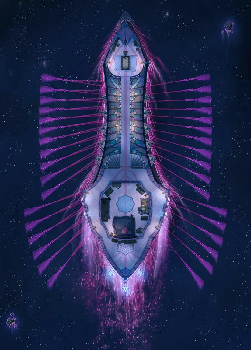 Drow Warship Interior map, Iridescent Middle Deck variant thumbnail