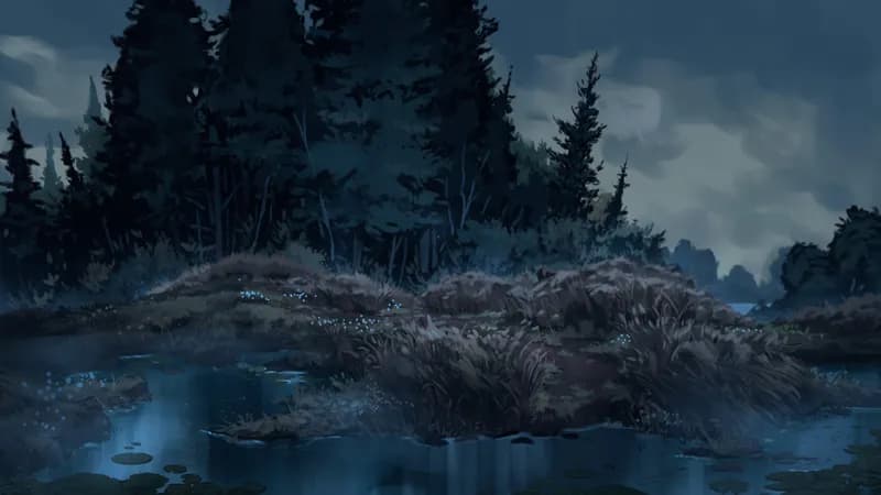 Mellow Marshland Mill map, Natural Night variant thumbnail