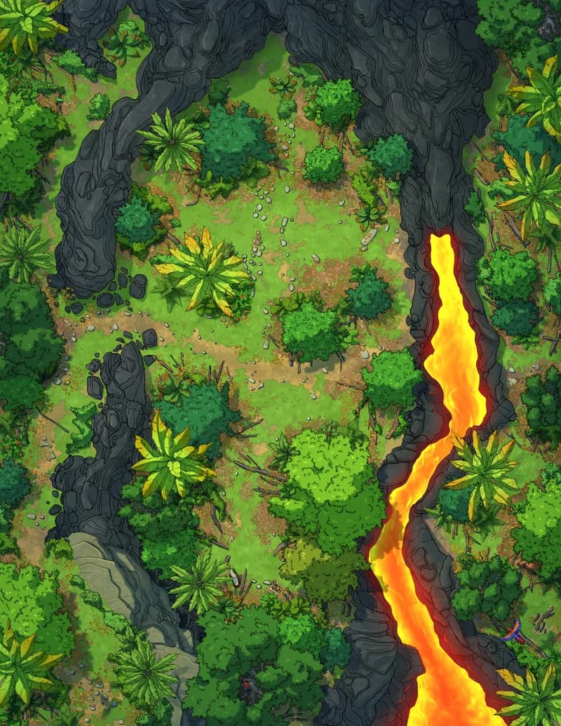 Jungle Lava Flow map, Natural Day variant thumbnail
