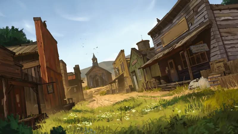 Wild West Town map, Grasslands Day variant thumbnail