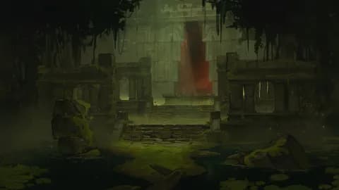 Jungle Temple Entrance map, No Fire Open Day variant