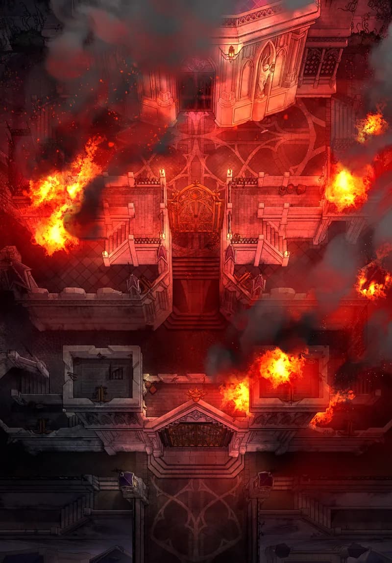 Gated Ramparts map, Fire variant thumbnail