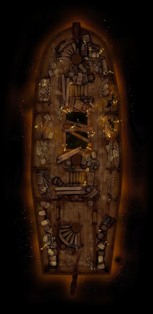 Haunted Ghost Ship Interior map, Golden Glow Middle Deck variant thumbnail