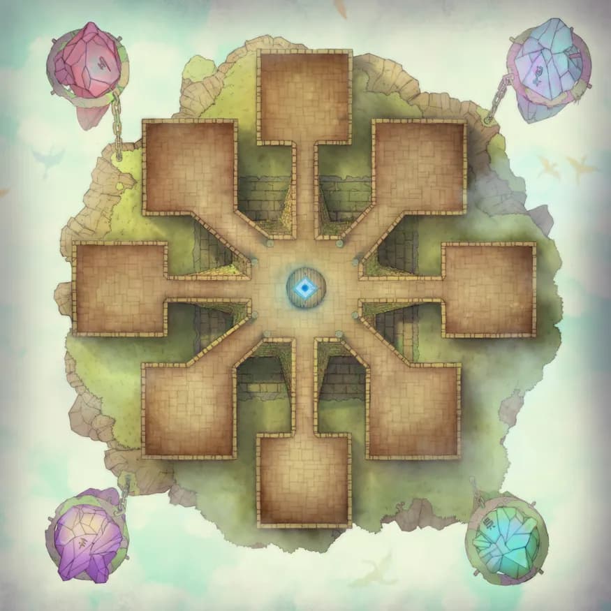 Ancient Wizard Lair map, Plain Day variant