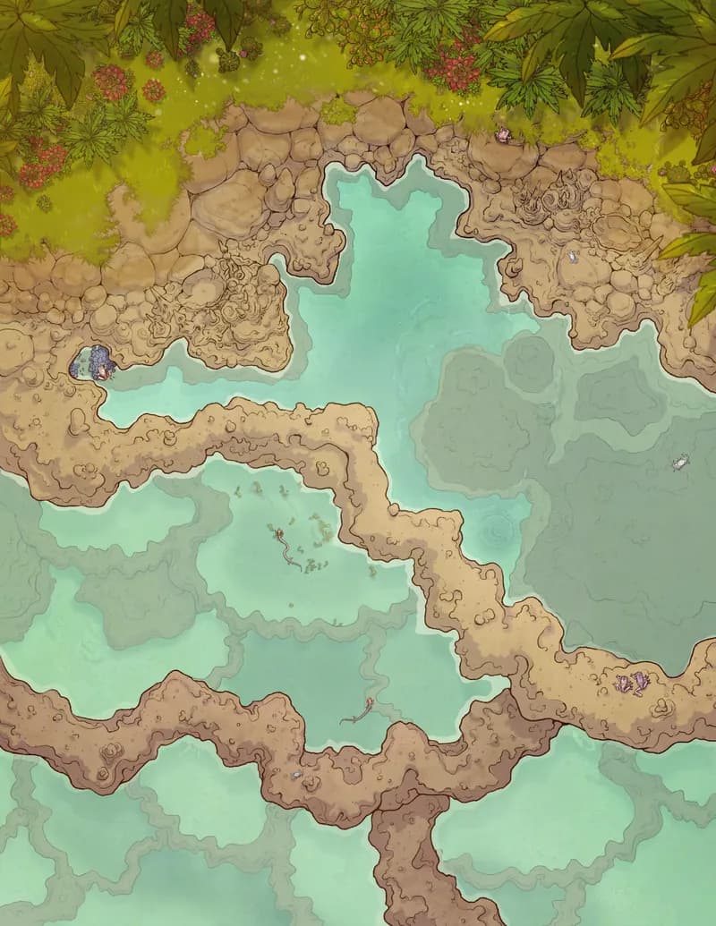 Healing Cave Spring map, Oasis variant thumbnail