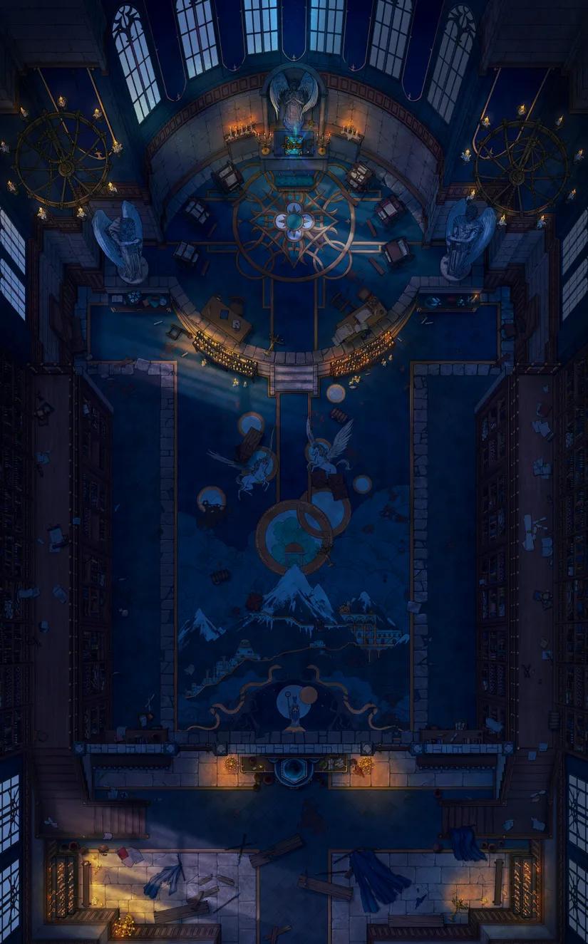 Celestial Chapel Interior map, Great Hall Night variant thumbnail