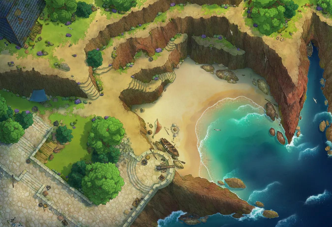 Secret Cove map, Original Day variant
