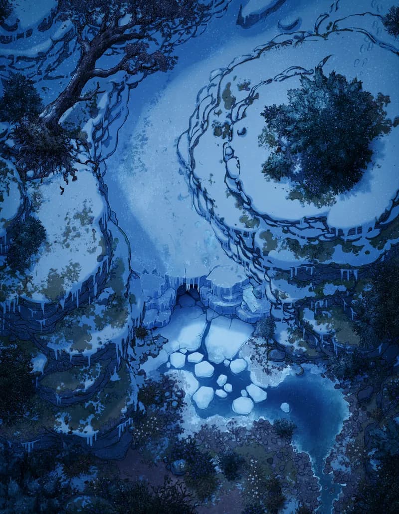 Melting Glacier map, Original Night variant thumbnail