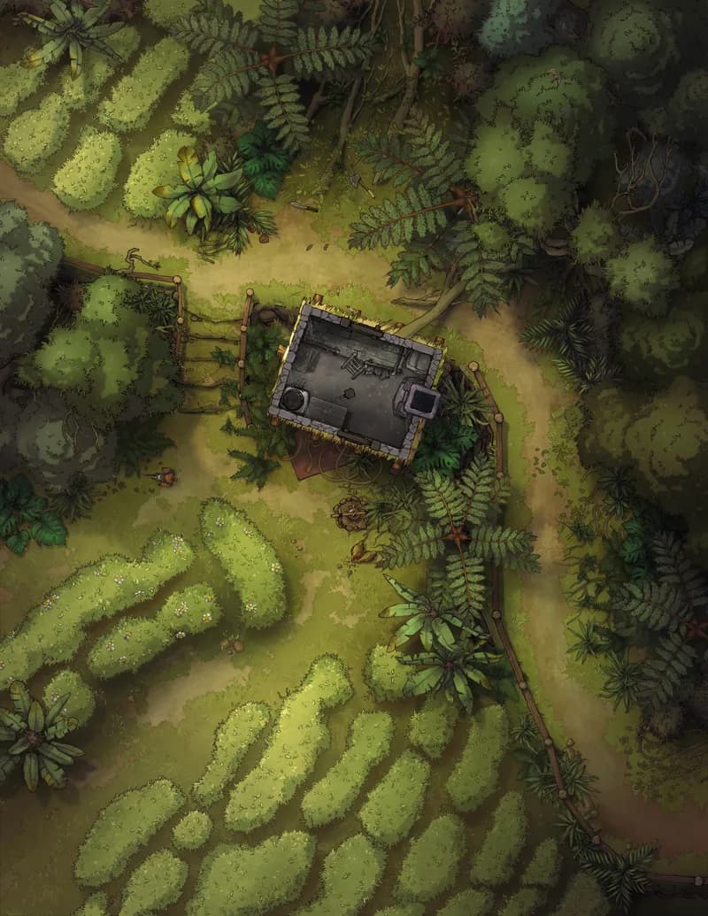 Secluded Tea Valley map, Interior Abandoned variant thumbnail