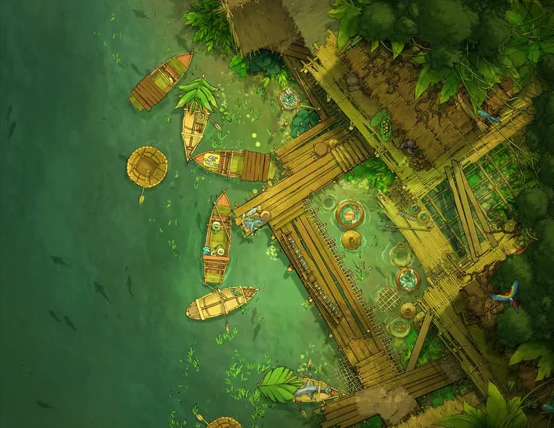 Jungle Village map, Dock Day variant thumbnail