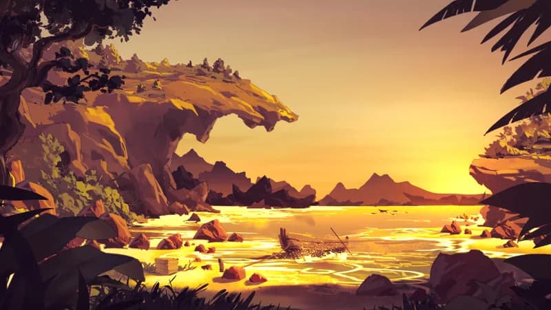 Beachside Cliff map, Sunset variant thumbnail