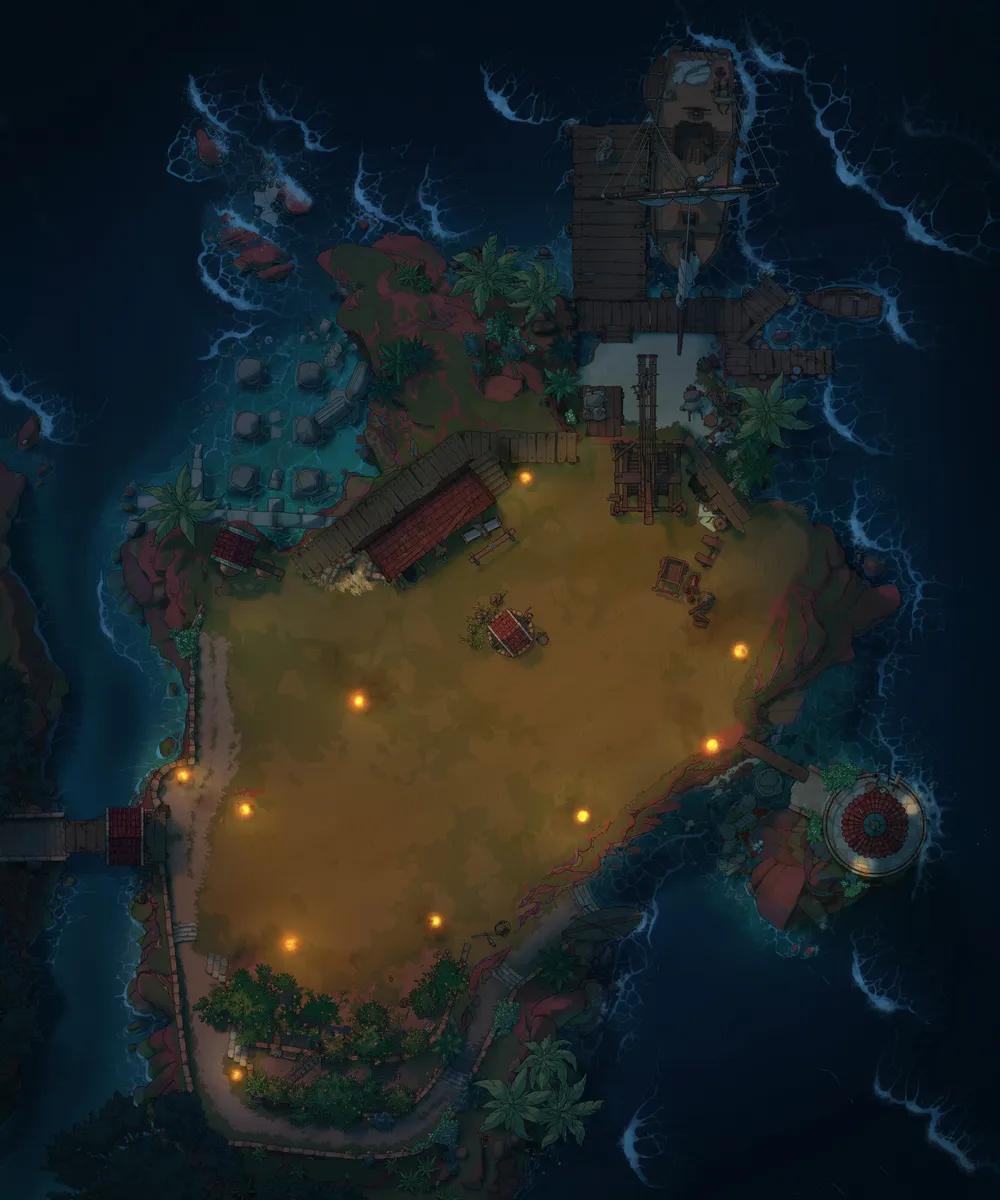 Templar Sea Fort map, No Fort Night variant thumbnail
