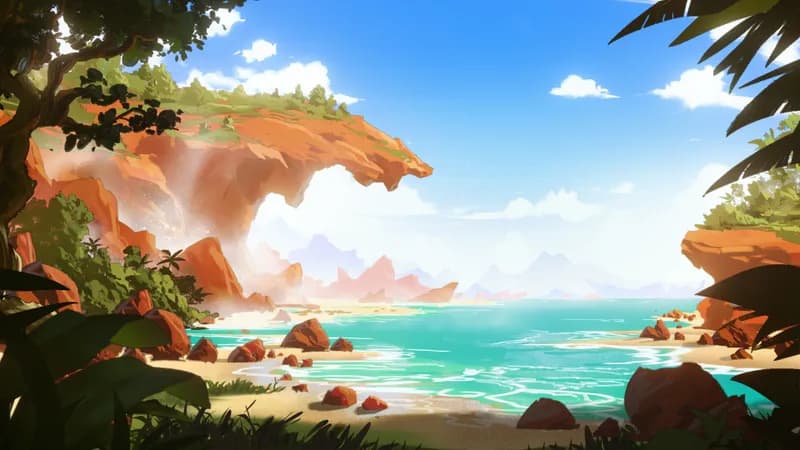 Beachside Cliff map, Natural variant thumbnail
