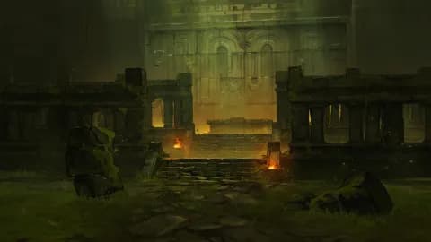 Jungle Temple Entrance map, Temple Closed variant