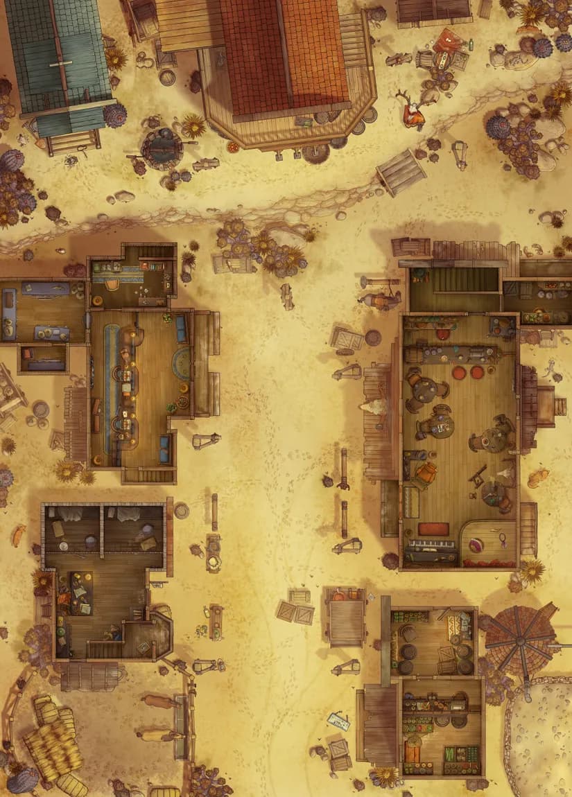 Wild West Town map, Drought Interior variant thumbnail