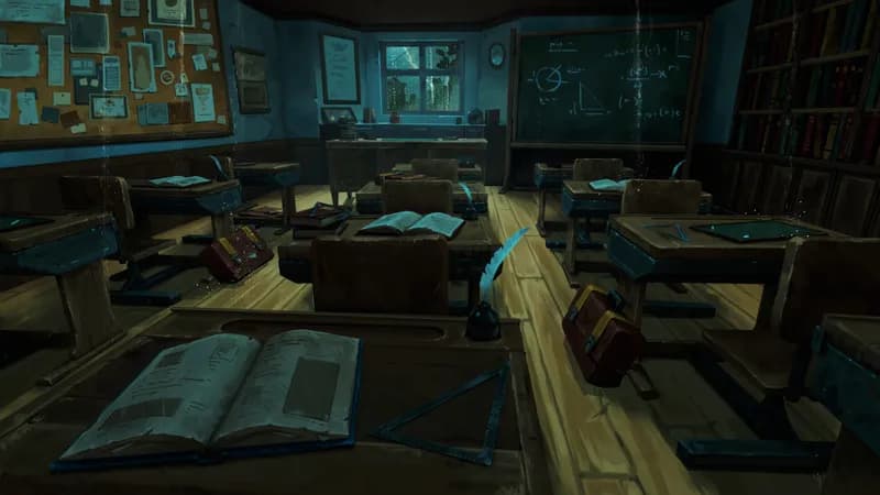 Quaint Village School map, Rain variant thumbnail