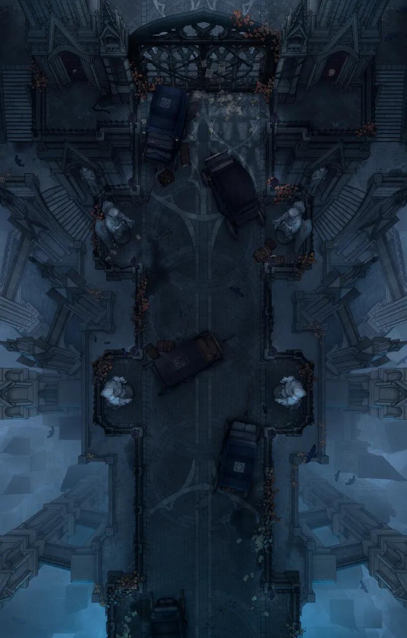 Processional Avenue map, Dark variant thumbnail