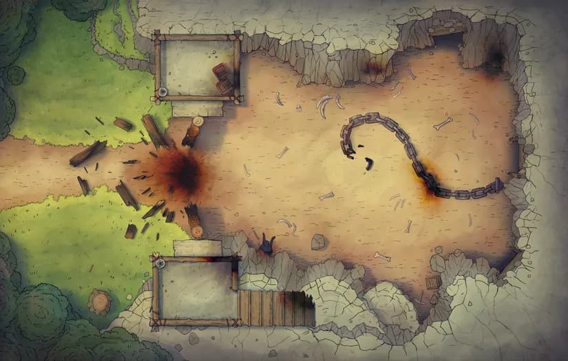 Abandoned Mine Entrance map, Dragon Day variant