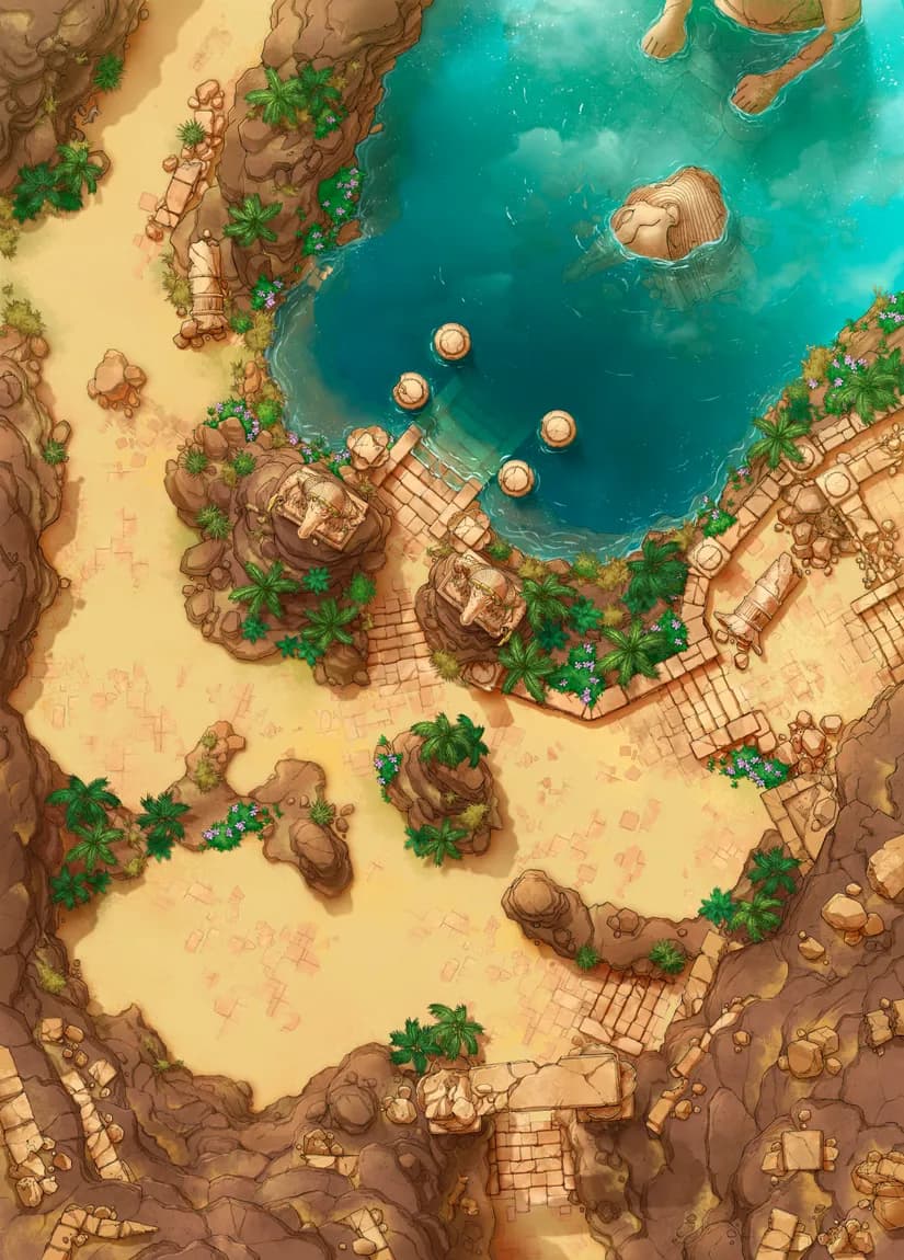 Oasis Expedition map, No Camp Day variant thumbnail