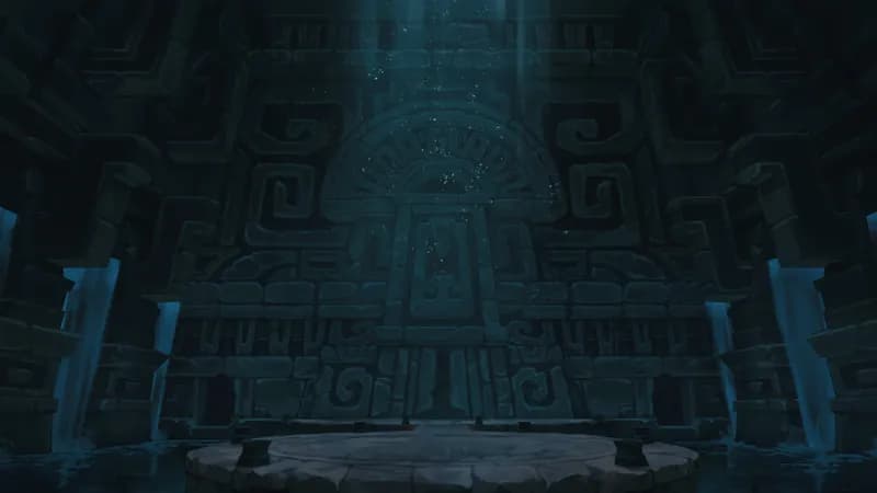 Temple of the Couatl Boss Room map, Dark Night variant thumbnail