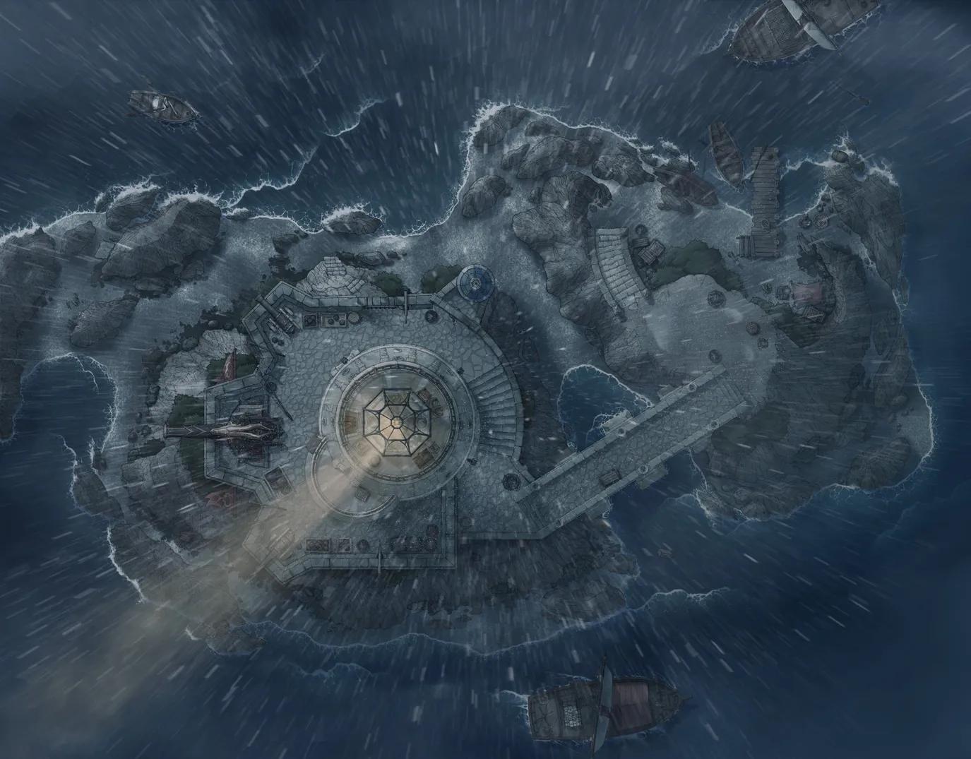 Lighthouse Isle map, Rain variant thumbnail