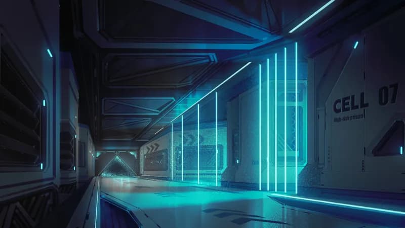 Odobenus Prison Ship Corridor map, Blue variant thumbnail