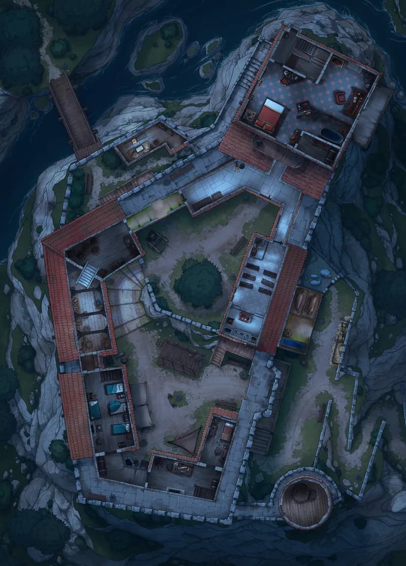 Island Toll Castle map, Floor 3 Dark variant thumbnail