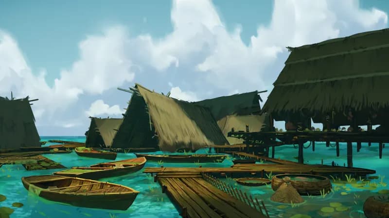 Jungle Village map, Ocean Day variant thumbnail