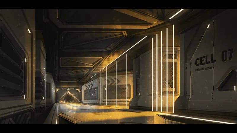 Odobenus Prison Ship Corridor map, Noire variant thumbnail