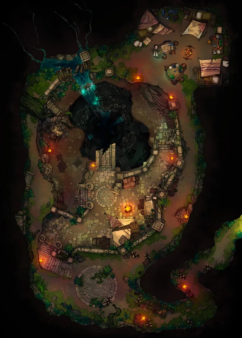 Jungle Cave Tunnel map, No Crystals variant thumbnail