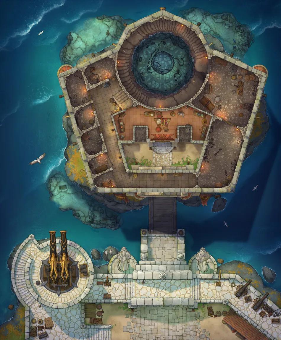 Fortress Prison map, Interior No Cage Cover Day variant thumbnail