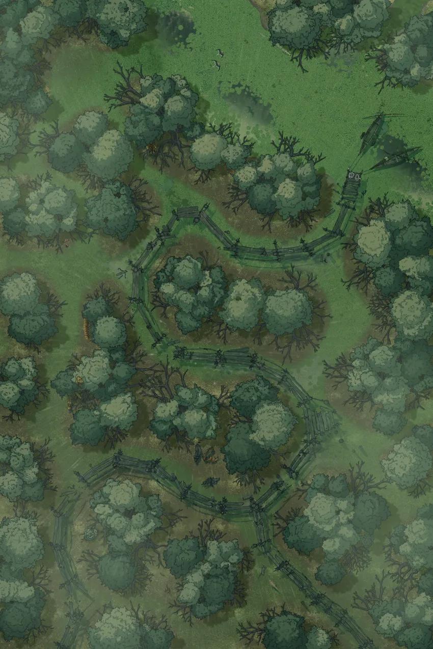 Mangrove Forest map, Bog variant thumbnail
