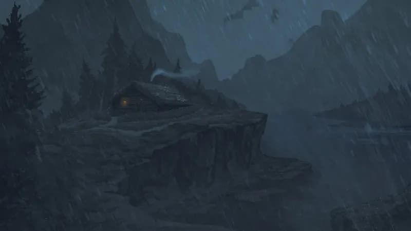 Fjordside Cabin map, Rain variant thumbnail